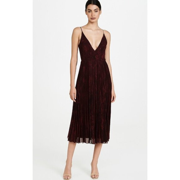 Wilfred Dresses & Skirts - Women's - Aritzia Wilfred Beaune Pleated Wrap Midi Dress, Size XXS